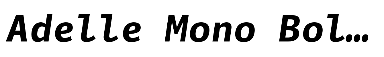 Adelle Mono Bold Italic